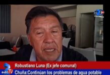 Chuña: Continúan los problemas de agua potable