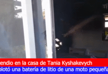 Incendio en la casa de Tania Kyshakevich