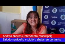 Intendenta Nievas: Saludo navideño y pidió trabajar en conjunto