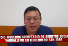Claudio Figueroa, secretario de asuntos sociales: Vandalismo en Merendero San José
