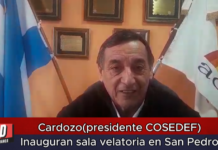 Cardozo (presidente COSEDEF) Inauguran sala velatoria en San Pedro