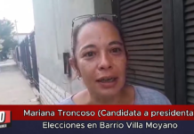 Mariana Troncoso (candidata a presidenta) Elecciones en barrio Villa Moyano