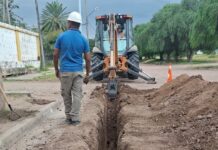 Avanzan los trabajos de la obra de agua en Quilino