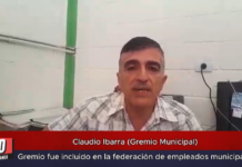 Claudio Ibarra (Gremio municipal) Gremio fue incluido en la federación de empleados municipales