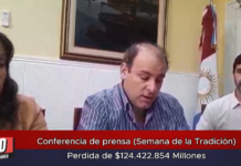 Conferencia de prensa (Semana de la Tradición)Perdida de $124.422.854 Millones