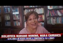 María Carranza, Biblioteca Mariano Moreno. Hugo Rivela presenta su libro