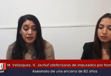 M. Velázquez, V. Jachuf (defensoras de imputados por homicidio)Asesinato de una anciana de 82 años