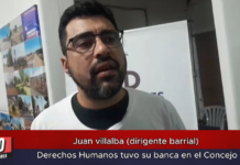 Juan Villalba (dirigente barrial) Derechos Humanos tuvo su banca en el Concejo