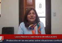 Laura Navarro (secretaria de educación) Protocolos en las escuelas sobre situaciones conflictivas
