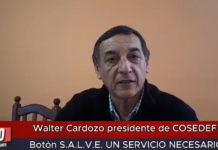 Walter Cardozo presidente de COSEDEF Botón S.A.L.V.E. UN SERVICIO NECESARIO