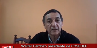 Walter Cardozo presidente de COSEDEF Botón S.A.L.V.E. UN SERVICIO NECESARIO