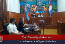 Cjal. Tania Kyshakevych «Usted estaba infligiendo la ley»
