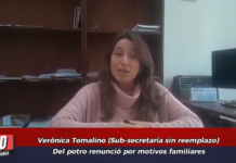 Verónica Tomalino (Sub-secretaría sin reemplazo) Del potro renunció por motivos personales