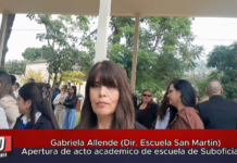 Gabriela Allende (Dir. Escuela San Martin) Apertura de acto académico de escuela de Suboficiales