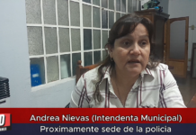 Andrea Nievas (Intendenta Municipal) Próximamente sede de la policía