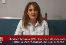 Andrea Manzur (Pta. Concejo deliberante)Sobre la incorporación de Cjal. Ocanto