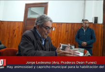 Jorge Ledesma (Arq. Praderas Deán Funes) Hay animosidad y capricho para la habilitación del predio
