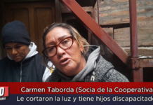 Carmen Taborda (Socia de la cooperativa) Le cortaron la luz y tiene hijos discapacitados