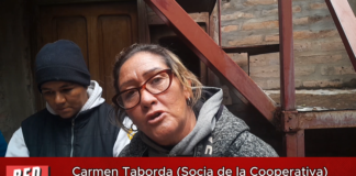 Carmen Taborda (Socia de la cooperativa) Le cortaron la luz y tiene hijos discapacitados