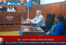 Cjal. Javier Ocanto (Área de salud) El y la Dra. Colomé se resistían a que ella tenga el cargo