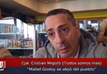 Cjal. Cristian Migotti (Todos somos mas) «Mabel Godoy se alejó del pueblo»
