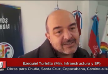 Ezequiel Turletto (Min. Infraestructura y SP) Obras para Chuña, Santa Cruz, Copacabana