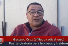 Gustavo Cruz (afiliado radical raso) Puerta giratoria para leprosos y pecadores