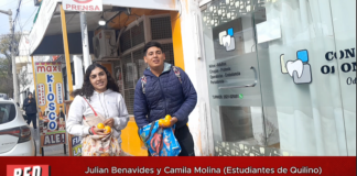 Julian Benavides y Camila Molina (Estudiantes de Quilino)
