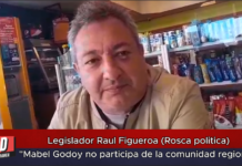 Legislador Raúl Figueroa (Rosca Política) Mabel Godoy no participa de la comunidad regional