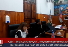 Cjal. Tania Kyshakevych (Proyecto Hiperdemorado) Burocracia: Inversión de US$ 2.000.000 parada