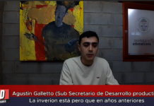 Agustín Galletto (Sub Secretario de Desarrollo Productivo) La inversión esta peor que en anteriores años