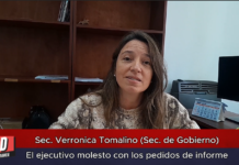 Sec. Veronica Tomalino (Sec. de Gobierno) El ejecutivo molesto con los pedidos de informe