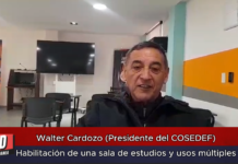 Walter Cardozo (Presidente del COSEDEF) Habilitación de una sala de estudios y usos múltiples