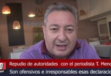 Repudio de autoridades con el periodista Tomás Mendez