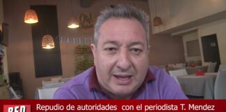 Repudio de autoridades con el periodista Tomás Mendez