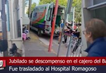 Jubilado se descompensó en el cajero del Banco