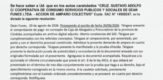 Último Momento: Juez Pelliza, hizo lugar a cautelar presentada por socios de la Cooperativa