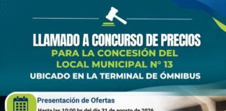 LLamado a Concurso de Precios: Concesión de Local Municipal Nº 13