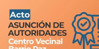 Acto de Asunción de Autoridades: Centro Vecinal B° Paz